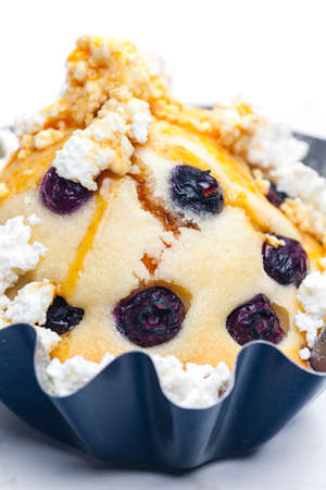 still life of black currant cakeの写真素材