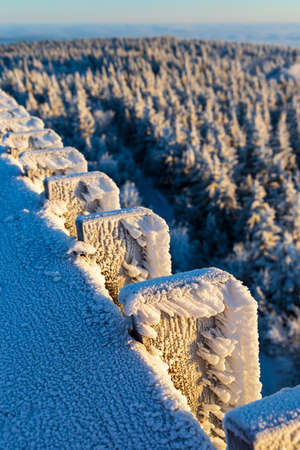 Lookout tower, Velka Destna, Orlicke mountains, Eastern Bohemia, Czech Republicの写真素材