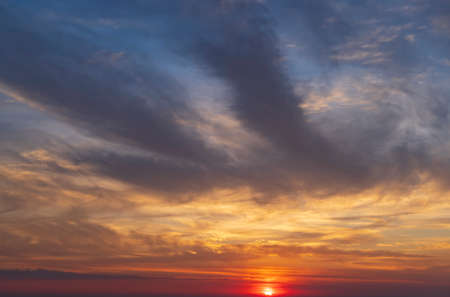 Beautiful sky with cloud before sunset