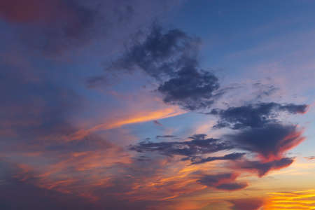 Beautiful sky with cloud before sunset