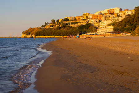 Beach in Rodi Garganico, Apulia, Italyの写真素材