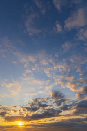 Beautiful sky with cloud before sunset