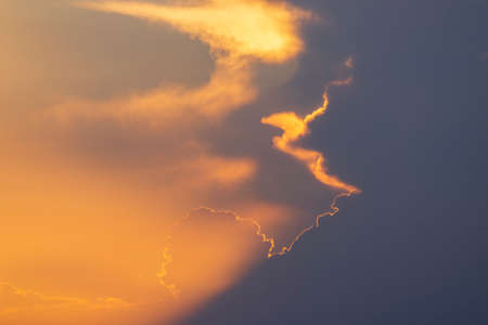 Beautiful sky with cloud before sunset