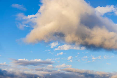 Beautiful sky with cloud before sunsetの写真素材