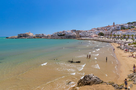 Old city Vieste, Apulia region, Italyのeditorial素材
