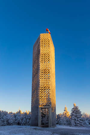 Lookout tower, Velka Destna, Orlicke mountains, Eastern Bohemia, Czech Republicのeditorial素材