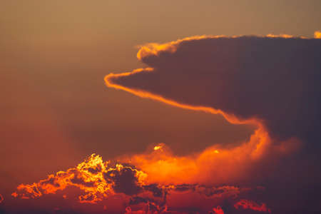 Beautiful sky with cloud before sunset