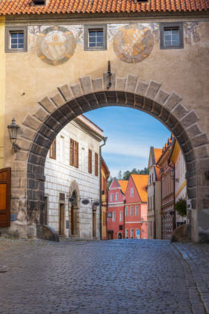 Cesky Krumlov old town, UNESCO site, Southern Bohemia, Czech Republicのeditorial素材
