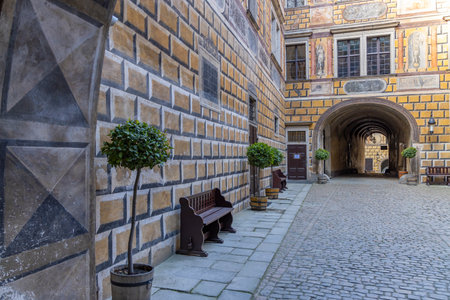 Cesky Krumlov catle, UNESCO site, Southern Bohemia, Czech Republicのeditorial素材
