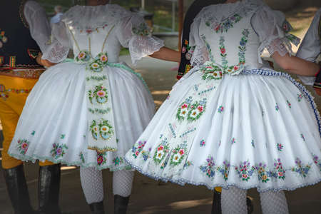 Detail of folk costume, Rakvice, Southern Moravia, Czech Republic