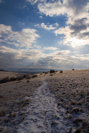 Winter landscape near Mikulov, Palava region, Southern Moravia, Czech Republic
