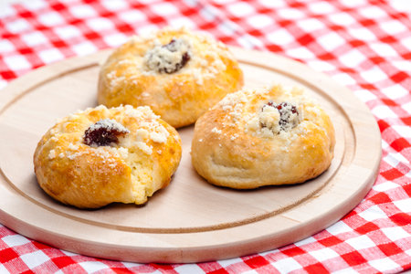 Czech wedding pies filled with plum jamの写真素材