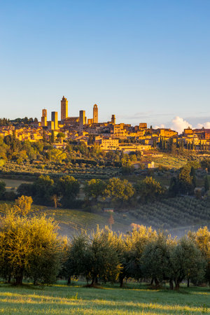 San Gimignano in Tuscany, Italyの写真素材