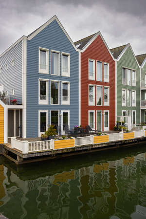 Modern residential architecture in Houten, The Netherlandsの写真素材