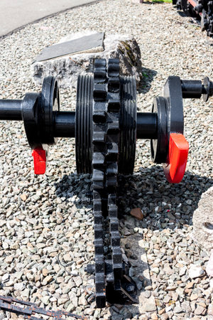 detail of cogged railway mechanism, Vordernberg, Styria, Austria