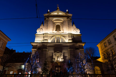 Church of Our Lady Victorious, Prague, Czech Republicの写真素材