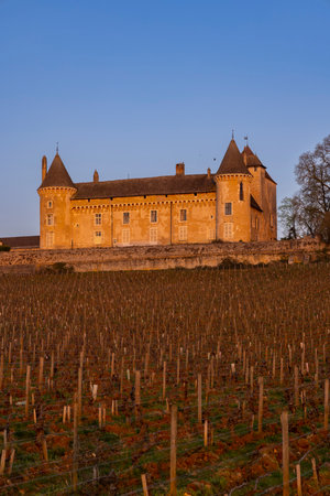 Chateau de Rully castle, Saone-et-Loire departement, Burgundy, Franceのeditorial素材