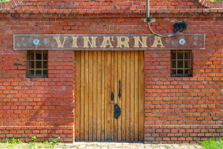 wine bar in wine cellar, Southern Moravia, Czech Republicの写真素材