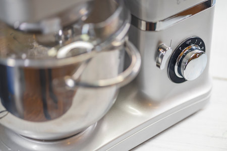 Modern stainless steel dough kneaderの写真素材