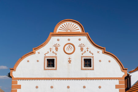 Holasovice village UNESCO site, Southern Bohemia, Czech Republicの写真素材