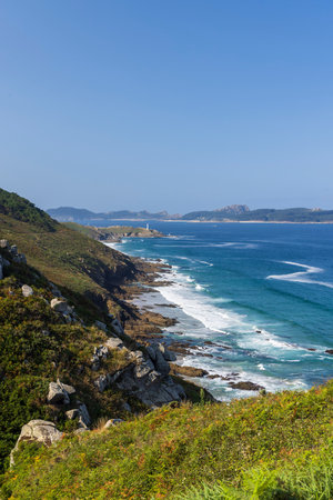 Miradoiro de Cabo Home, Cangas near Hio, Province of Pontevedra, Galicia, Spainの写真素材