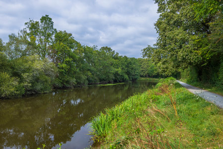 Isac river, Nantes-Brest Canal near Guenrouet, Loire-Atlantique, France