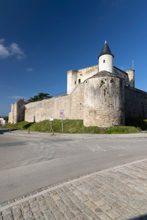 Noirmoutier Castle, a medieval fortress, dominates the landscape of Noirmoutier en l'Ile, Vendee, in the Loire Region of Franceの写真素材