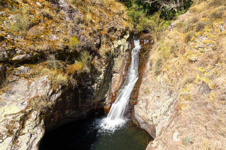 Waterfall Fervenza da Cidadela, Vilardevos - Soutochao, Galicia, Spainの写真素材