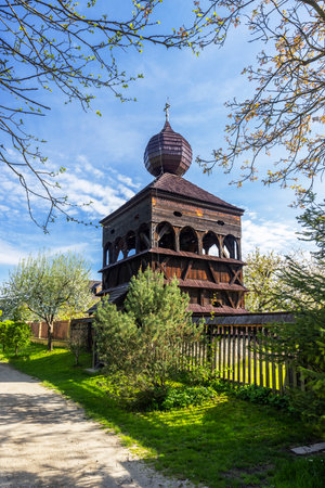 Historic wooden church of Hronsek in Slovakia, a unesco world heritage siteの写真素材