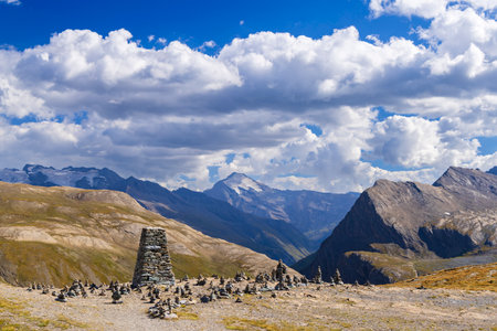 Landscape near Col de l'Iseran, Savoy, Franceの写真素材
