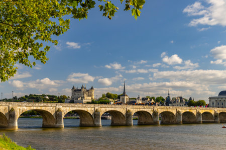 Chateau de Saumur (Saumur Castle), Pays de la Loire, Franceの写真素材
