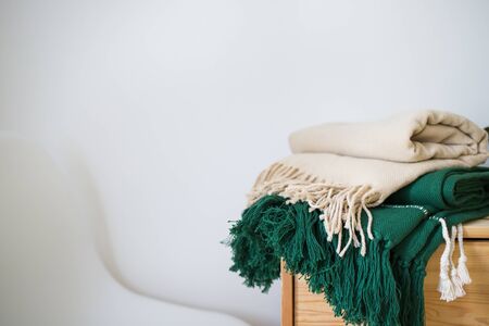 concept of coziness, comfort and warmth at home.