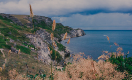 Black sea, Tarkhankut Peninsula. Crimea, Hikingの写真素材