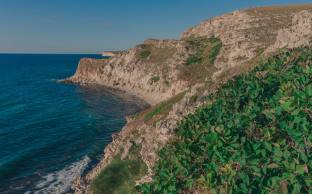 Black sea, Tarkhankut Peninsula. Crimea, Hikingの写真素材
