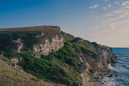 Black sea, Tarkhankut Peninsula. Crimea, Hikingの写真素材