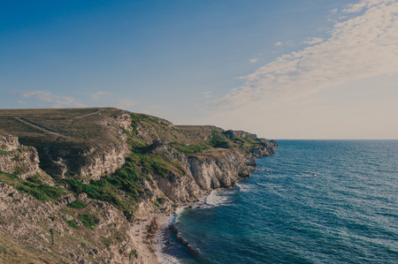 Black sea, Tarkhankut Peninsula. Crimea, Hikingの写真素材