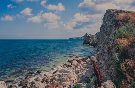 Black sea, Tarkhankut Peninsula. Crimea, Hikingの写真素材