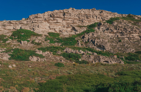 Black sea, Tarkhankut Peninsula. Crimea, Hikingの写真素材