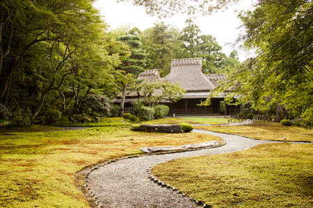 yoshikien zen garden, nara, japanの写真素材