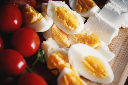 Vegetarian food plate ready to eat. Food photography.の写真素材
