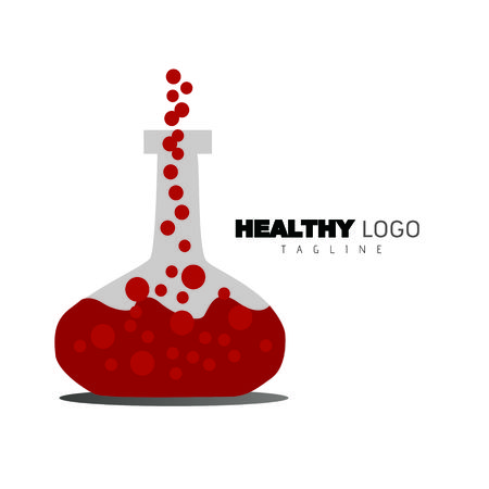 Abstract color lab logo . vector laboratory, chemical, medicalのイラスト素材