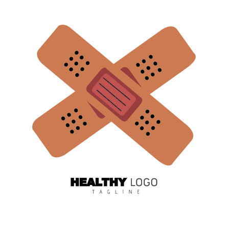 bandage Medical tools vector Logo on white backgroundのイラスト素材