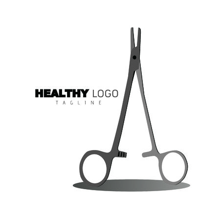 Medical tools vector Logo on white backgroundのイラスト素材