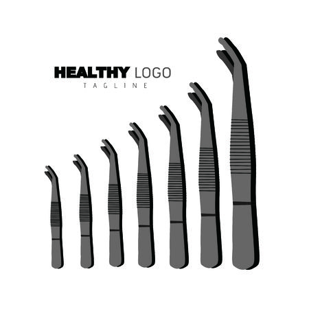 Medical tools vector Logo on white backgroundのイラスト素材