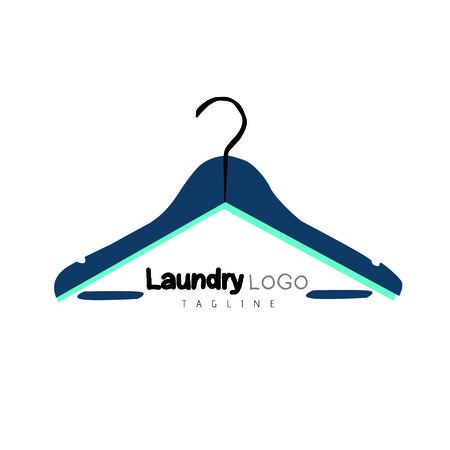 Laundry logo template designのイラスト素材