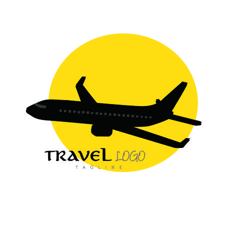 Travel logo that have a planet flying. vector illustration.のイラスト素材