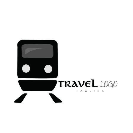 Speed train logo template, stylised vector symbolのイラスト素材