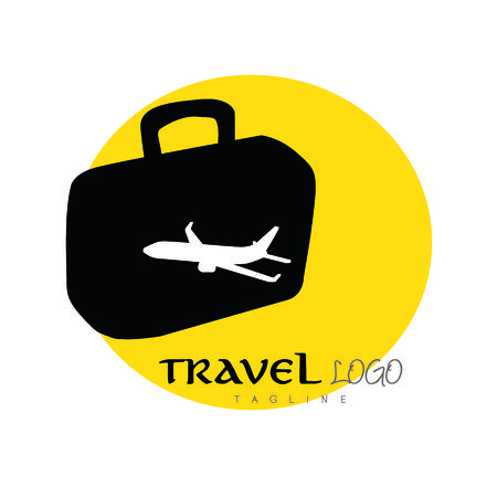 Travel logo that have a planet flying. vector illustration.のイラスト素材