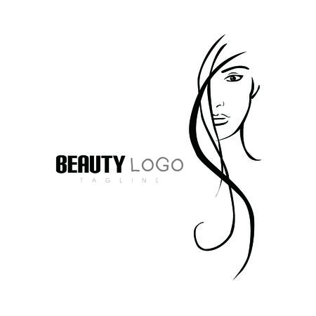 Beauty hair salon logo,salon logoのイラスト素材