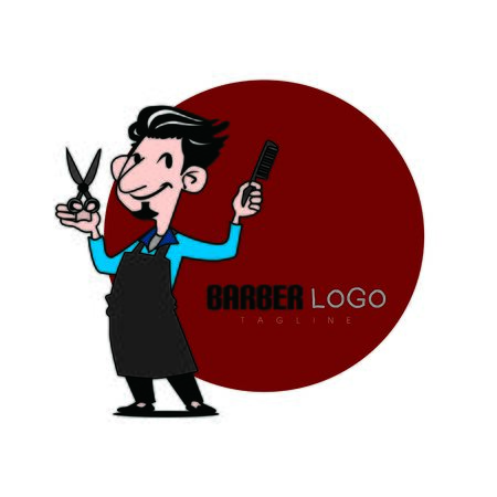 Barbershop symbol template iconのイラスト素材